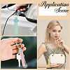 5Pcs 5 Colors Rectangle PU Leather Keychains KEYC-SC0002-14-7