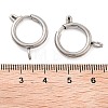 304 Stainless Steel Spring Ring Clasps STAS-E104-09D-P-3