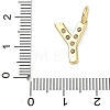 Brass Micro Pave Clear Cubic Zirconia Pendants KK-I476-01G-Y-3
