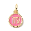 Real 18K Gold Plated Brass Enamel Charms KK-L216-001G-L04-1