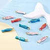 10Pcs 5 Colors Brass Enamel Pendants KK-TA0008-42-5