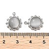 304 Stainless Steel with Cat Eye Pendants STAS-L022-362P-02-3