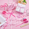 6 Rolls 6 Colors Polyester Awareness Ribbon Printed Grosgrain Ribbon OCOR-WR0001-53-4