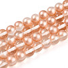 Baking Paint Transparent Glass Beads Strands DGLA-N011-8mm-04-1