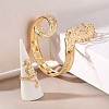 Sea Horse Alloy Cuff Bangles & Cuff Rings Sets WG48924-01-5