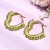 Glass Seed Hoop Earrings for Women EJEW-MZ00797-02-1