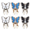 6Pcs 3 Colors Alloy Rhinestone Cufflinks BUTT-ME0001-52-1