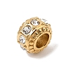 304 Stainless Steel with Crystal Rhinestone European Beads RB-CBAC900-04G-2