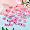 50Pcs 5 Styles UV Plating Opaque Acrylic Beads PACR-TA0001-31H-6
