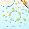 30Pcs 5 Colors Synthetic Coral Dyed Carved Beads BSHE-YW0001-19-4