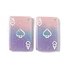 Transparent Resin Pendants RESI-I047-02D-3