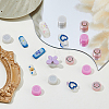 60Pcs 3 Colors Iron & PE 3D Nail Art Rotary Bearing for Nail Art Designs MRMJ-FH0001-59-4