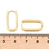 Rectangle Brass Cubic Zirconia Hoop Earrings EJEW-A156-16B-G-5