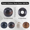 400Pcs 4 Styles  Natural Wood Beads WOOD-GF0002-15B-2