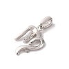 925 Sterling Silver Micro Pave Clear Cubic Zirconia Pendants STER-H117-01P-06-2