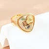 304 Stainless Steel Resin Cuff Open Rings RE-E001-02G-2
