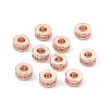 Brass Micro Pave Cubic Zirconia Beads ZIRC-F009-31RG-3