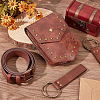 1 Bag PU Leather Medieval Waist Belt Bag with Belt AJEW-CL0003-57-4