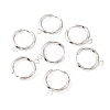 201 Stainless Steel Huggie Hoop Earring Findings STAS-P283-01F-S-4