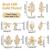 10Pcs 5 Style Brass Stud Earring Findings KK-CA0002-05-2