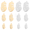 12Pcs 6 Style 304 Stainless Steel Pendants STAS-DC0002-06-1