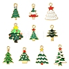 20Pcs 10 Styles Christmas Alloy Enamel Pendants FIND-FS0002-64-1