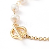 Natural Pearl Beaded Link Bracelet with 304 Stainless Steel Rolo Chains for Women BJEW-JB08776-01-5