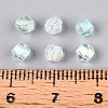 Transparent Spray Painted Glass Beads EGLA-N018-4mm-04-4