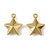 304 Stainless Steel Charms. Star Charm STAS-A190-05G-1