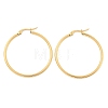 Ion Plating(IP) 304 Stainless Steel Hoop Earrings LS-EJEW-N0016-11G-F-3