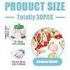 30Pcs Fruit Opaque Resin Decoden Cabochons RESI-TADJ0001-21-3
