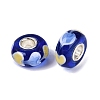 Handmade Lampwork Core European Beads LAMP-Q042-02B-3