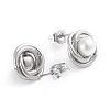 304 Stainless Steel Stud Earrings EJEW-F246-02P-3