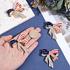 4Pcs Bowknot Enamel Pins JEWB-HY0001-69-3