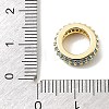 Brass Micro Pave Cubic Zirconia Beads CU-CBA389D-04G-4