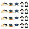 20Pcs 5 Styles Graduation Season Golden Plated Alloy Enamel Pendants ENAM-CJ0006-14-1