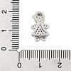 Brass Micro Pave Clear Cubic Zirconia Slide Charms ZIRC-I068-29P-3