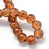 Baking Paint Transparent Crackle Glass Round Bead Strands DGLA-Q018-8mm-26-2