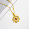 Alloy Fuchsia Rhinestone Pendant Necklaces FS-WG93701-05-1