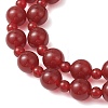 Natural Carnelian Beaded Stretch Bracelets for Women Men BJEW-JB13006-01-3