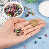 Craftdady 220Pcs 11 Colors Electroplate Glass Faceted Teardrop Beads Strands EGLA-CD0001-09-6