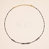 Bohemian-style semi-precious gemstone rice bead necklace ST7280709-1