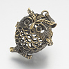 Brass Cage Pendants X-KK-D528-02AB-1