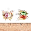 12Pcs Transparent Handmade Lampwork Pendants LAMP-R106-M1-01-B-4