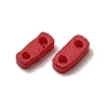 2-Hole Baking Paint Glass Seed Beads SEED-S023-17A-15-2