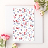 Flower Pattern Ceramics Clay Water Transfer Paper PW-WG201F6-05-1