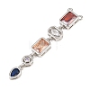 Brass Micro Pave Cubic Zirconia Big Pendants KK-K418-03B-P-2