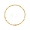 Birthstone 304 Stainless Steel Pave Cubic Zirconia Link Bracelets FS-WG4804B-01-1