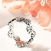 201 Stainless Steel Daisy Finger Ring for Women RJEW-A053-01P-1