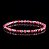 Natural & Dyed Imperial Jasper Beaded Stretch Bracelets for Men GC1206-1-1